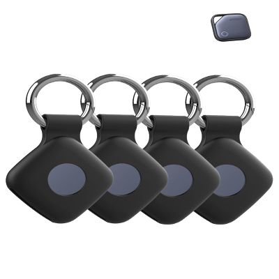 Case for UGREEN Tracker Tags - Superior Silicone Build, Shockproof & Anti - Slip. Fits Widely, Protects Against Scratches. Precise Cutouts Ensure Full Functionality.Black(4 Pack).