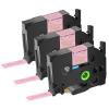 KCMYTONER 3 Pack Compatible for Ptouch TZe-RE34 TZ-RE34 Satin Ribbon TZe TZ Tape 12mm 0.47" Gold on Pink Embellish Fabric Label Maker Tape for PT-1830 PT-1890C PT-2430PC PT-2730 PT-1290 view 1