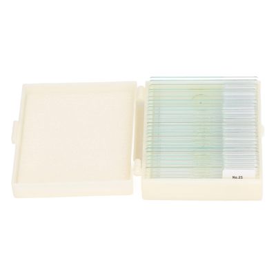 25PCS Microscope Slides Optical Glass Cover Transparent Slide Set for Cell Tissue Specimen