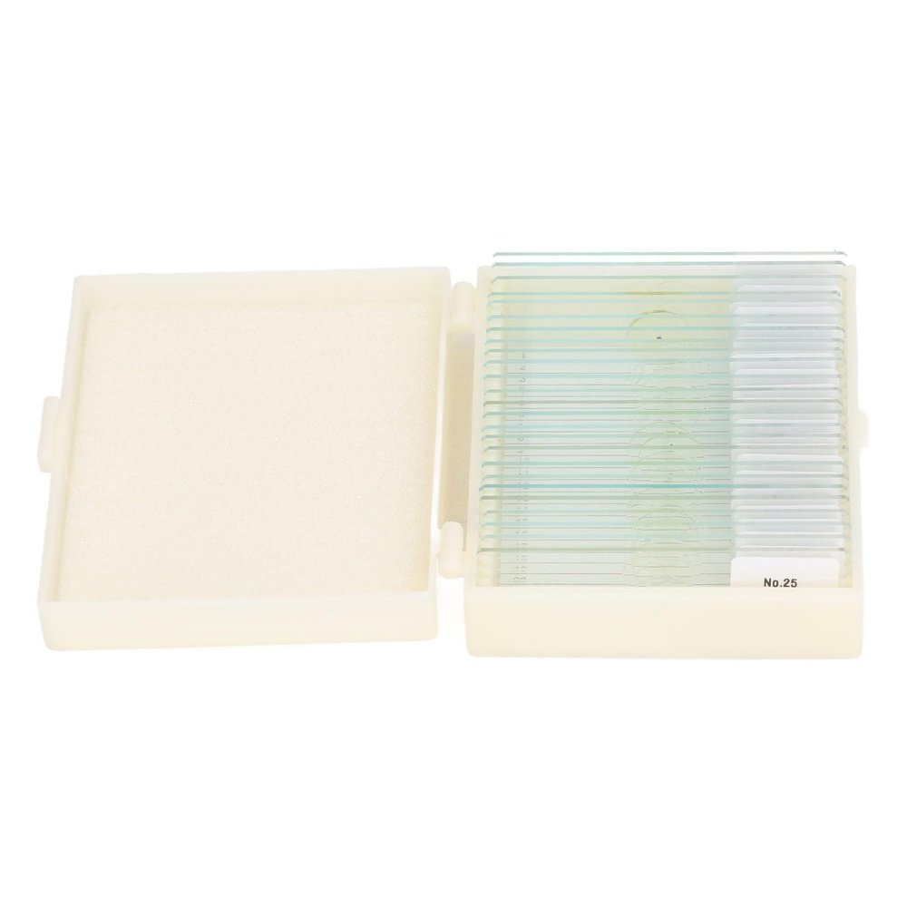 25PCS Microscope Slides Optical Glass Cover Transparent Slide Set for Cell Tissue Specimen