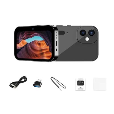 4K Digital Camera, 64MP Vlogging Camera with 3 Inch Touchscreen for Kids, 120 Degree Wide Angle & Night Vision Compact Cam, No SD Card Included