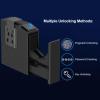 Biometric Bedside Gun Safe, Biometric Mounted Nightstand Quick Access Lock Box for Car Truck Desk Bedside Wall with Security Fingerprint Key Access view 4