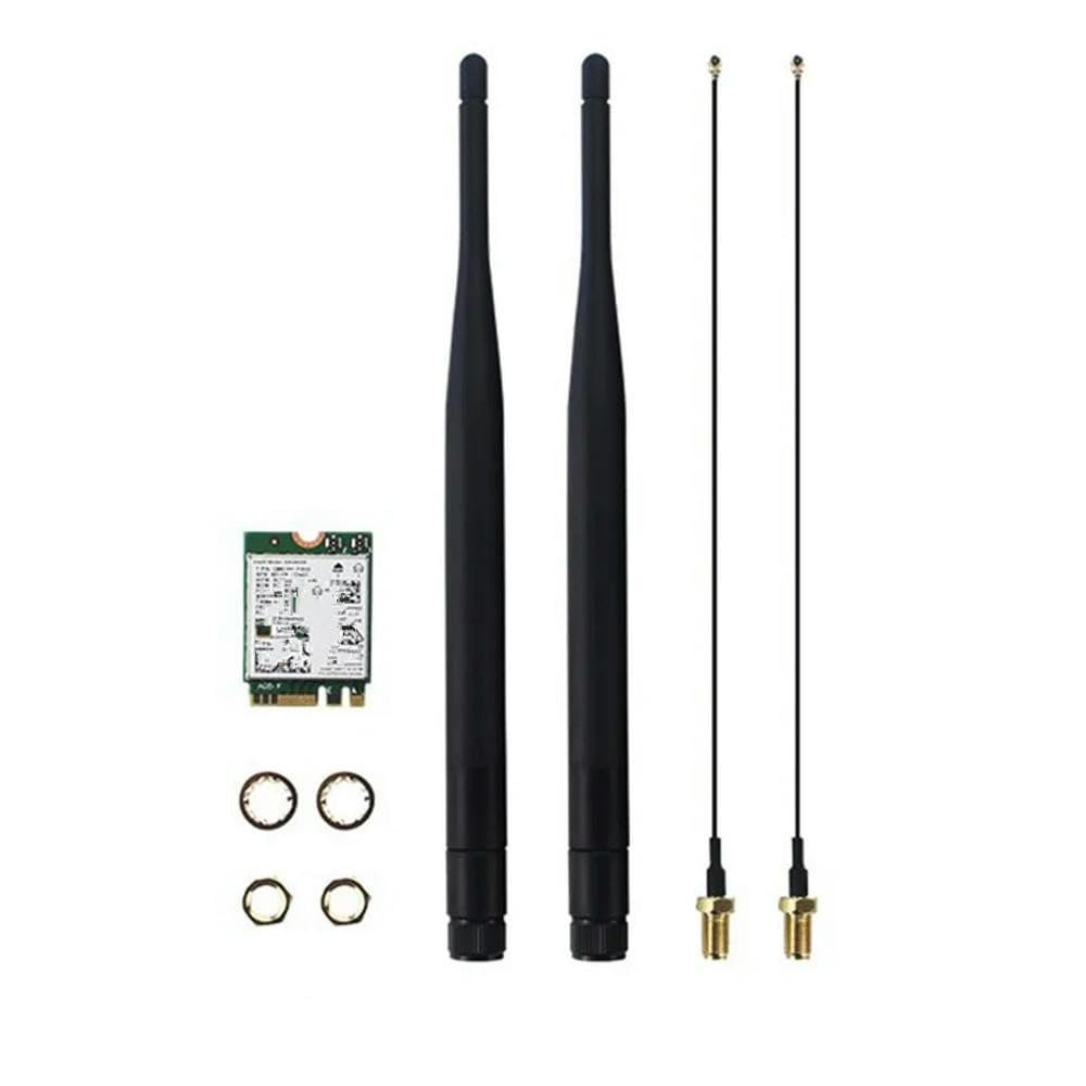 for AC8265 WiFi Card+6DB Network Adapter for 300Mbps+867Mbps 2.4Ghz 5Ghz Dual Band NGFF BT4.2