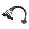 BOXUWFO HONGP Fan Extension Power Splitter Cable Connector PC 1 to 2 3 4 5 6 4-Pin Cooling Hub Splitter Cable 12V SATA Power Supply Adapter(1 to 6) view 1