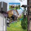 ESOE Icam+ Ubox Outdoor Dual Panel 10X 3K 6MP Dual Lens Solar Camera Optical Zoom Alarm Push Home Solar Panel for Outdoor Camera (Black White Color,4G Japanese) view 2