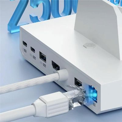 for/Steam Deck/Switch/OLED Dock 6 in 1 Docking Station with 4K 2.5G RJ45 100W PD RGB Light Hub(B)