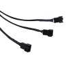 BOXUWFO HONGP 4-pin 1 to 3 Way PWM Fan Splitter Cable Cooled 1 to 3 Way Tap Sleeve Extension Braided Cable Extension Fan Connector view 4