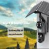 ESOE Icam+ Ubox Outdoor Dual Panel 10X 3K 6MP Dual Lens Solar Camera Optical Zoom Alarm Push Home Solar Panel for Outdoor Camera (Black White Color,4G American) view 3