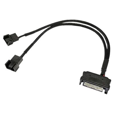 BOXUWFO HONGP Fan Extension Power Splitter Cable Connector PC 1 to 2 3 4 5 6 4-Pin Cooling Hub Splitter Cable 12V SATA Power Supply Adapter(1 to 2)