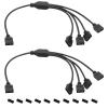 BOXUWFO HONGP 2Pcs ARGB Splitter Cable, 1-to-4 Female to Female 5V 3 Pin Addressable RGB Splitter Extension Cable ARGB Sync Cable view 1
