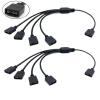 BOXUWFO HONGP 2Pcs ARGB Splitter Cable, 1-to-4 Female to Female 5V 3 Pin Addressable RGB Splitter Extension Cable ARGB Sync Cable view 2