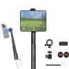 PrecisionMaster Golf Monopod Stick with Magnetic Phone Holder & iPad Mount, Adjustable 54" Stick with Metal Double Spikes for Golf Swing Training, Compatible with GoPro, Insta view 1