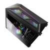 FONDOTIN RGB ATX Computer Case with Tempered Side Panel High Airflow Design and Pre-Installed Argb Fans for Gaming and Home Use RGB Black view 1