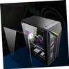 FONDOTIN RGB ATX Computer Case with Tempered Side Panel High Airflow Design and Pre-Installed Argb Fans for Gaming and Home Use RGB Black view 2
