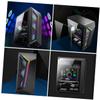 FONDOTIN RGB ATX Computer Case with Tempered Side Panel High Airflow Design and Pre-Installed Argb Fans for Gaming and Home Use RGB Black view 3