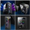Angoily RGB ATX Computer Case with Tempered Side Panel Colorful Lighting and USB Port Gaming and Home Office Desktops view 2
