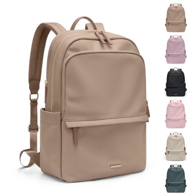 GOLF SUPAGS Women Laptop Backpack Casual Daypack for Work Travel College Backpack Purse Fits 14 Inch Notebook (Champagne)
