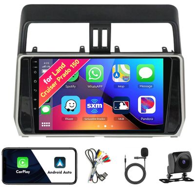 Car Radio Stereo for Toyota Land Cruiser Prado 150 2017 2018, Android 13, 10.1" IPS Touch Screen Upgrade Dash Kit with CarPlay & Android Auto, GPS Navigation DSP SWC 5G WiFi Camera 4CORE 2+64GB