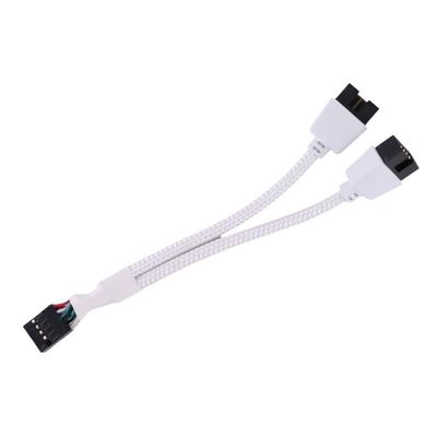 BOXUWFO HONGP 1PC 15CM Motherboard 9pin Extension Cable Adapter USB Header Splitter Female 1 to 2 Male Desktop 9-Pin USB2.0 HUB Connector