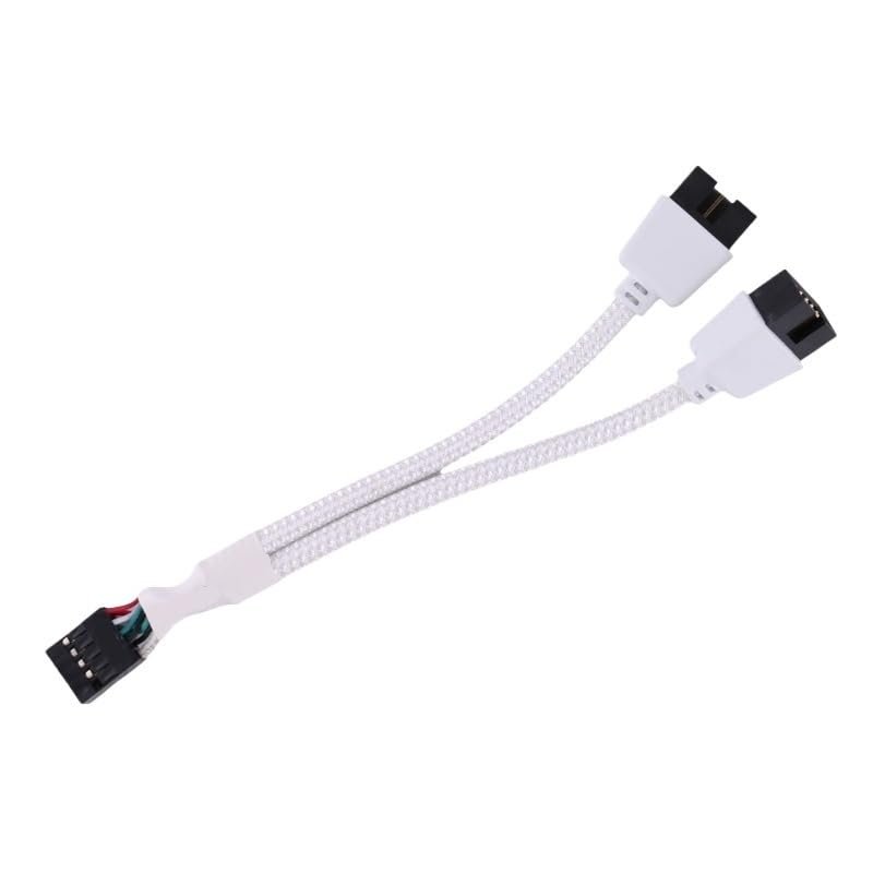 BOXUWFO HONGP 1PC 15CM Motherboard 9pin Extension Cable Adapter USB Header Splitter Female 1 to 2 Male Desktop 9-Pin USB2.0 HUB Connector