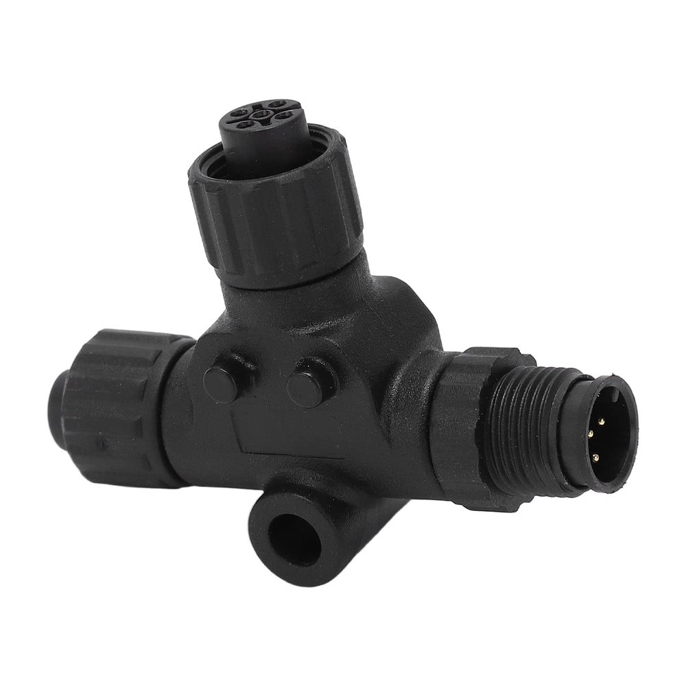 Sonew NMEA 2000 T Connector with 3 Port 5Pin Thread for Networks - IP67 for Easy Device Expansion - Sturdy ABS and Metal Construction Compatible with Simrad BG