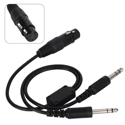 Aviation Headphone Cable, GA Twin Plug to XLR Headset Adapter Headphone Cable Compatible with Most Major Brand Pilot Headsets