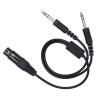 Aviation Headphone Cable, GA Twin Plug to XLR Headset Adapter Headphone Cable Compatible with Most Major Brand Pilot Headsets view 3