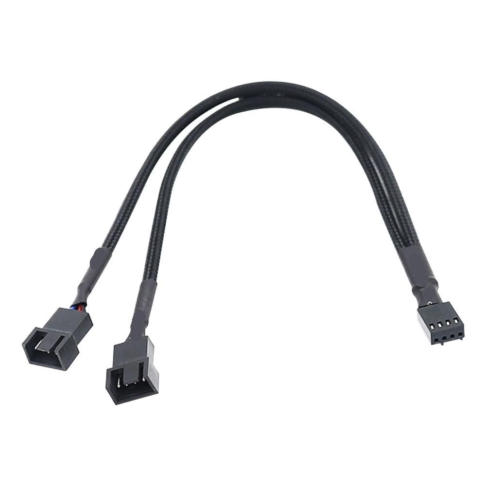 BOXUWFO HONGP 4 Pin Y Splitter Cable for Motherboard CPU Fan Extension Adapter Compatible with 3 and 4 Pin Connectors