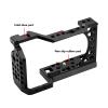 Camera Cage, Aluminum Alloy Video Camera Cage Rig Film Movie Making Camera Video Cage Stabilizer with Handle and 1/4 3/8 Screw Cold Shoe Mount for A6000 6300 6400 DSLR Camera view 4