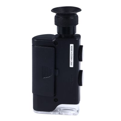 200-240X Magnification Portable Microscope Zoom Mini Pocket with LED Light for Jewelry Optical Microscope for Accurate Observations