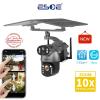ESOE Solar Camera Outdoor Wireless 6MP Dual Lens Solar - 355 Pan & 120 Tilt, 2K Resolution, Color Night Vision, Two-Way Audio, AI Detection, No Monthly Fee (Gray Black Color,4G European) view 2