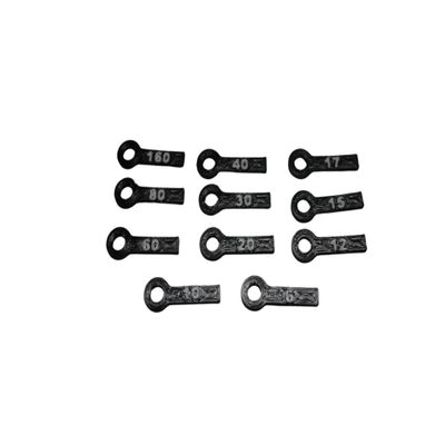 CQ Swag Antenna Band Markers Set of 11 for Wire Antennas | 6m, 10m, 12m, 15m, 17m, 20m, 30m, 40m, 60m, 80m, 160m | Weather-Resistant PETG | Ham Radio Antenna Tuning Aids