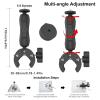 Pole Clamp Mount Adjustable Angle Bracket for Mini Satellite Antenna Aluminum Alloy Rustproof with Adapter on Poles view 3