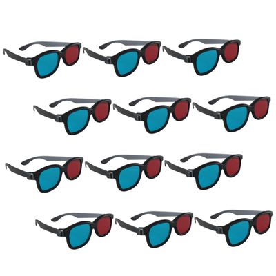 LOORGVEL 20pcs Black Frame Stereoscopic Glasses Movie Glasses Blue Light Blocking for Boys and Girls Adults Compact for Camping Travel Cinema