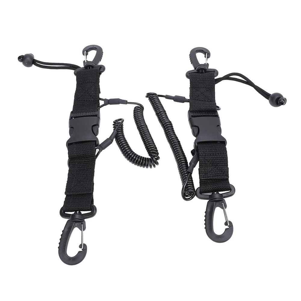 ANGGREK Spring Coil Diving Rope, Stainless Steel Core 2PCS Versatile Usage Scuba Diving Lanyard for Underwater Photography