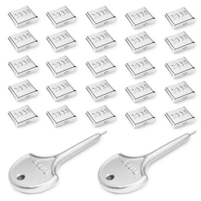 PortPlugs USB-C Port Blockers with 2 Keys - Durable Stainless Steel Type-C Data Protection Locks for Laptops, PCs, Gaming Devices & Tamper Protection | 25-Pack