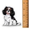 3.5" Tricolor Cavalier King Charles Spaniel Dog Sticker 3 Pack - Black, Brown, & White Cavaliers Puppy Dogs Vinyl Decal Stickers Waterproof Decals (3) view 3