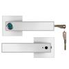 DUYHBAWRS-007 Electronic Smart Lock Semiconductor Fingerprint Handle Key Lock Unlock Door Detect for Home Office(White-Fruit peach5) view 1