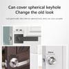 DUYHBAWRS-007 Electronic Smart Lock Semiconductor Fingerprint Handle Key Lock Unlock Door Detect for Home Office(White-Fruit peach5) view 2