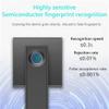 DUYHBAWRS-007 Electronic Smart Lock Semiconductor Fingerprint Handle Key Lock Unlock Door Detect for Home Office(White-Fruit peach5) view 3
