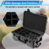 Camera Case with Wheels - Multifunctional Wheeled Suitcase,Hard Shell Equipment Tool Luggage Case for Drone, Camera, Tripod, Light, Lenses view 4