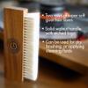 GrooveWasher's The Goat Record Cleaning Brush | Anti-Static Natural Goat Hair Brush & Walnut Handle | Use Wet to Apply Record Cleaner Fluid, Dry to Remove Dust | Pair with Record Cleaning Kits view 2