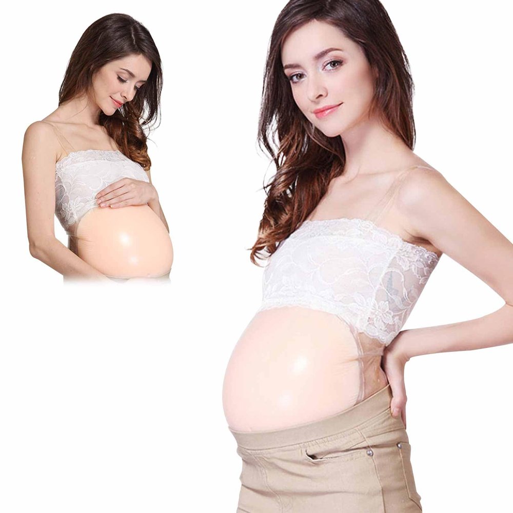 CRODRES Fake Pregnancy Belly Artificial Sponge Tummy Belly for Film Props TV Series Props Spoof Costume Cosplay,XL