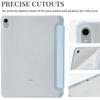 Cute Pink Cherry Bow for iPad Pro Case 13 Inch (M5 2025/ M4 2024,8th/7th Gen),[Pencil Holder+Auto Sleep/Wake],Slim Stand Soft Leather TPU Back Smart Cover,Blue view 4