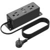 CCCEI Wall Mount Power Strip with USB Ports, Under Desk Mountable Power Strip with Outlets, 4FT Flat Plug Extension Cord Outlet, 20W USB-C Ports. view 1