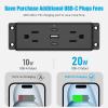 CCCEI Wall Mount Power Strip with USB Ports, Under Desk Mountable Power Strip with Outlets, 4FT Flat Plug Extension Cord Outlet, 20W USB-C Ports. view 3