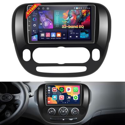 Inefala [4+64GB] Android 15 Car Radio for Kia Soul 2014-2017 with Wireless Carplay Android Auto, 9 Inch HD Touchscreen Car Stereo with WiFi GPS Bluetooth5.0 FM/RDS 32EQ SWC Backup Camera MIC