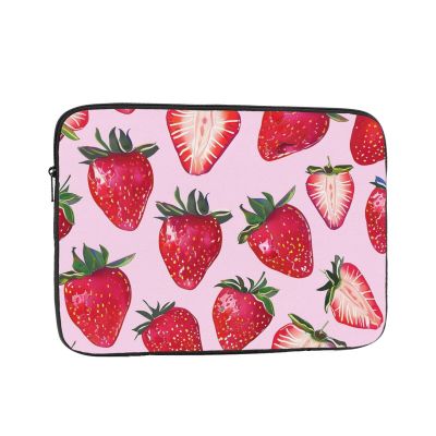 bright strawberries Printed Laptop Sleeve for Men Women 13 inch Shockproof Laptop Case Bag for Travel Office School
