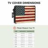 4th of July Outdoor TV Cover 50 Inch American Flag TV Enclosure Independence Day Retro USA Star Stripes TV Covers for Outside July 4th Holiday TV Display Screen Protector with Remote Control Pocket view 2