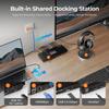 TESmart MST USB-C/HDMI/DP KVM Switch 2 Monitors 2 Computers, USB 3.0 KVM Dual Monitor for Laptop&Desktop, 4K@60Hz, 60W PD, Gigabit Network, Hotkey Switch, with Input Cables view 4